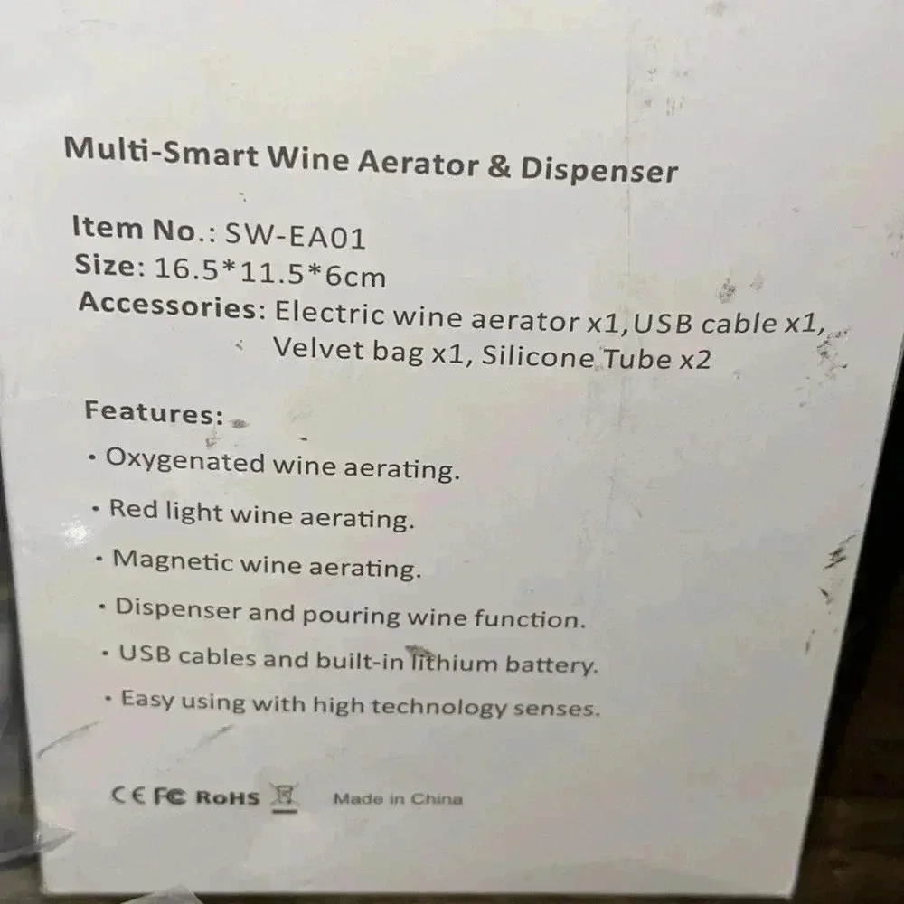 NWT Multi-Smart Electric 🍷 Aerator Dispensing System (Red) & Accessories